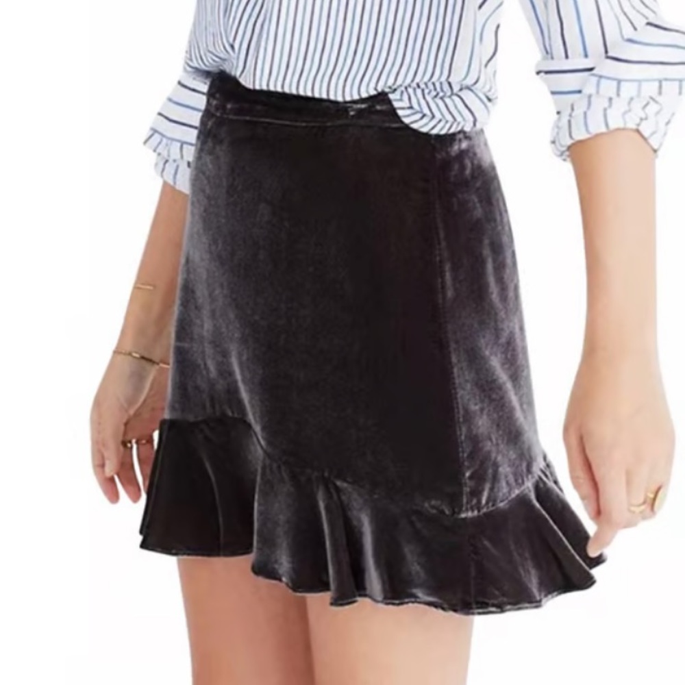 Madewell Velvet Skirt